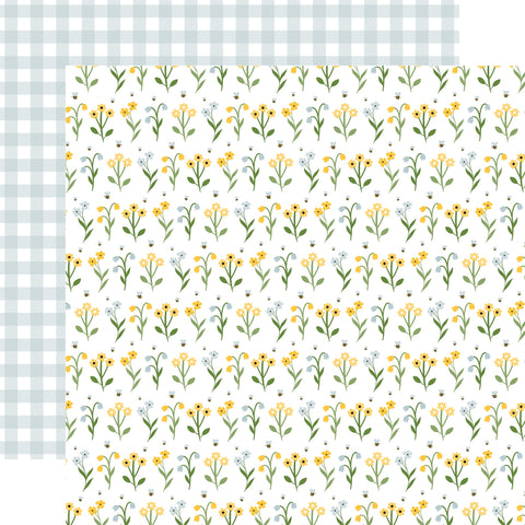 Echo Park 12"x 12" Sunny Day Stems (Happy As Can Bee Collection) Double-Sided Cardstock