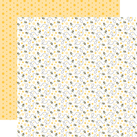 Echo Park 12"x 12" Busy Busy Bees (Happy As Can Bee Collection) Double-Sided Cardstock