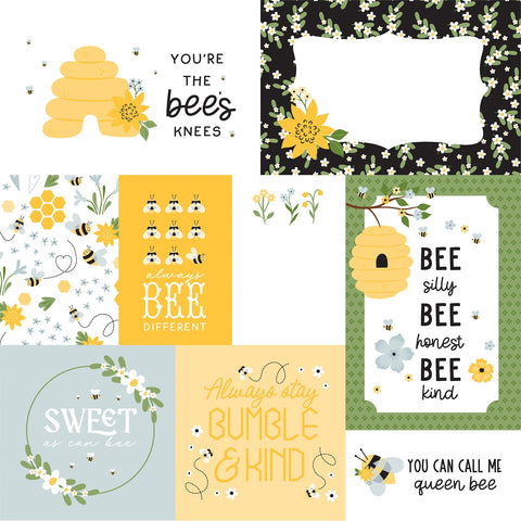 Echo Park 12"x 12" Multi Journaling Cards (Happy As Can Bee Collection) Double-Sided Cardstock