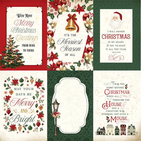 Carta Bella 12"x 12" 4x6 Journaling Cards (A Vintage Christmas) Double-Sided Paper