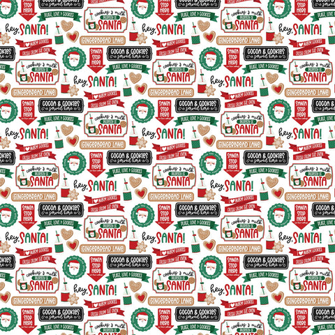 Echo Park - 12"x 12" Baking Phrases (Baking Spirits Bright) Double-Sided Paper