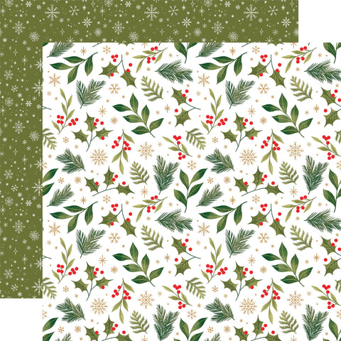 Echo Park - 12"x 12" Holiday Greenery (Christmas Joy) Double-Sided Paper