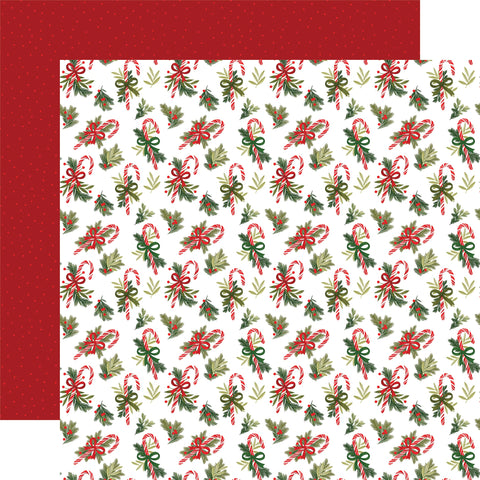 Echo Park - 12"x 12" Candy Cane Gifts (Christmas Joy) Double-Sided Paper