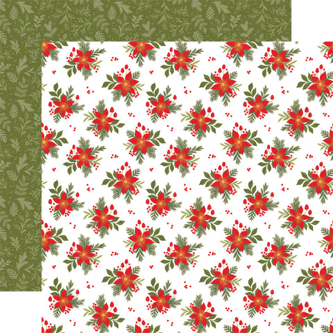 Echo Park - 12"x 12" Popular Poinsettia (Christmas Joy) Double-Sided Paper