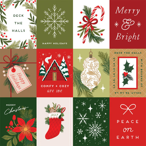 Echo Park - 12"x 12" 3x4 Journaling Cards (Christmas Joy) Double-Sided Paper