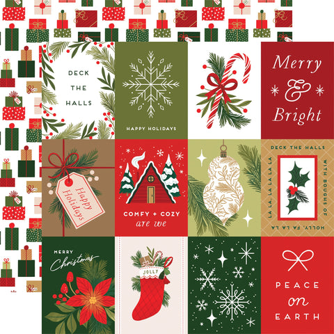 Echo Park - 12"x 12" 3x4 Journaling Cards (Christmas Joy) Double-Sided Paper