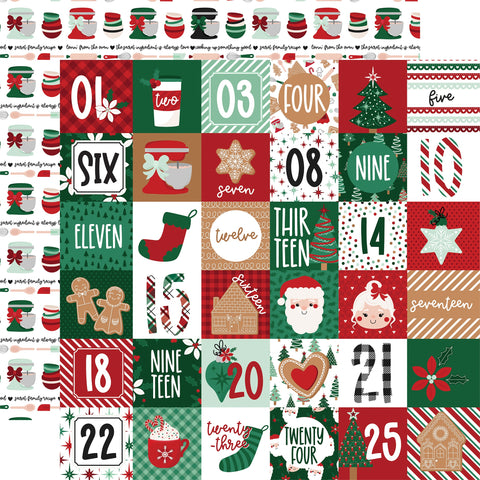 Echo Park - 12"x 12" 2x2 Journaling Cards (Baking Spirits Bright) Double-Sided Paper