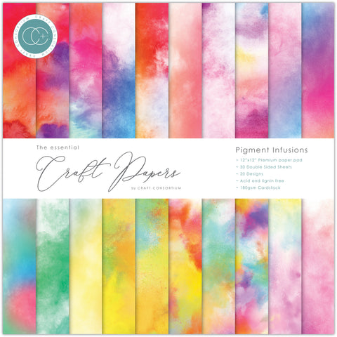 Craft Consortium Pigment Infusions Double-Sided 12"x 12" Paper Pad