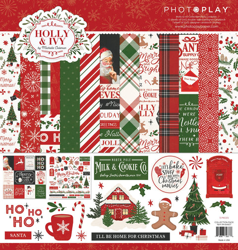 PhotoPlay - 12"x 12" Holly & Ivy Paper Pack