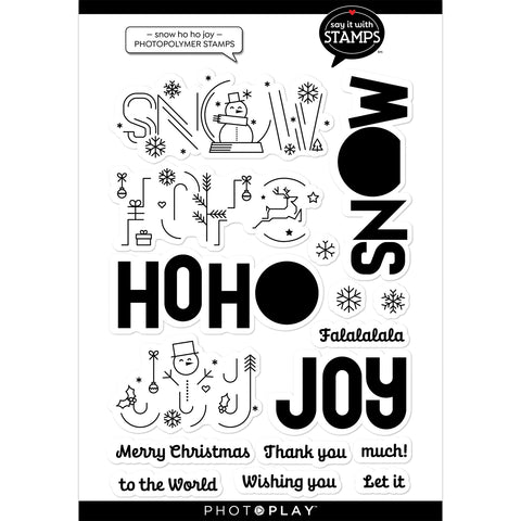 Photoplay - Iconic Snow Ho Ho Ho Joy Stamp Set