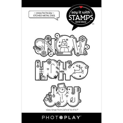 Photoplay - Iconic Snow Ho Ho Ho Joy Stamp Set