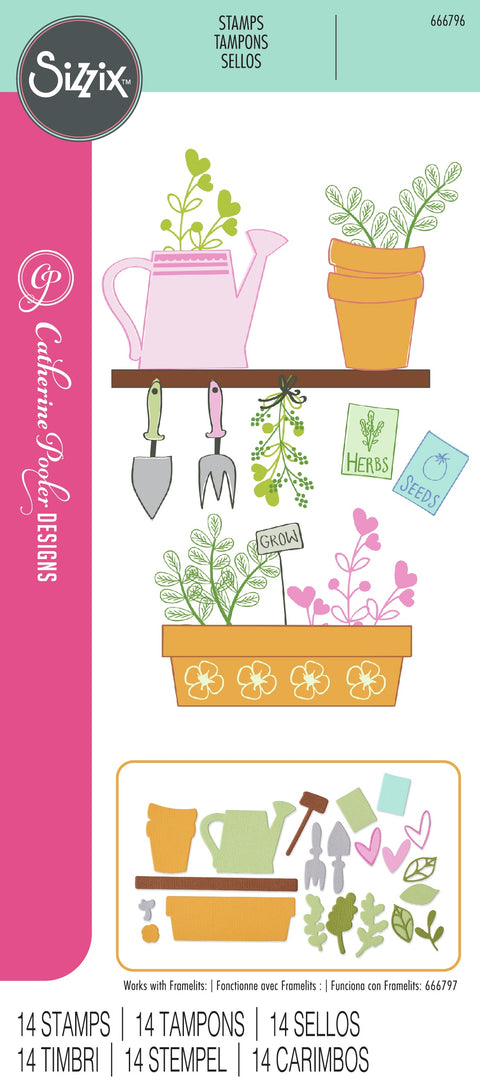 Sizzix/Catherine Pooler - Greenhouse Finds Stamp Set