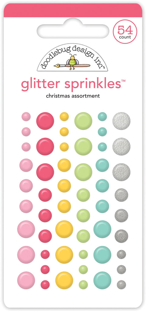 Doodlebug - Glitter Sprinkles - Christmas Assortment - (54 Count)