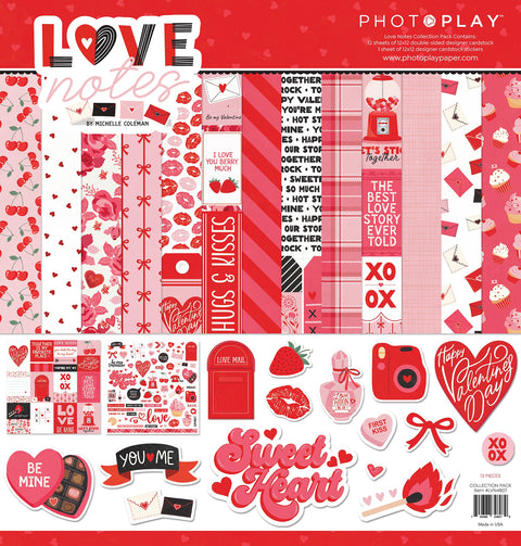 PhotoPlay 12"x 12" Love Notes Paper Pack