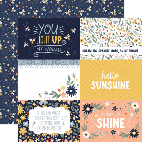 Echo Park - 12"x 12" 6x4 Journaling Cards (Firefly) Double-Sided Paper