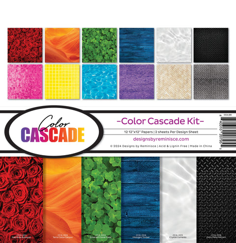 Reminisce - 12"x 12" Color Cascade Paper Pack