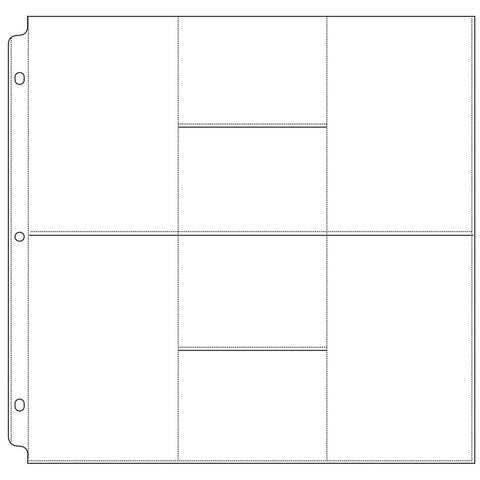 We R Memory Keepers 12"x 12" Ring Page Protectors (4 4x6 Vertical Pockets & 4 4x3 Horizontal Pockets Per Page) - 10/Pkg