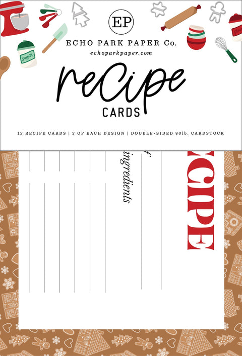 Echo Park - 4"x 6" Baking Spirits Bright Recipe Cards (12 Cards)