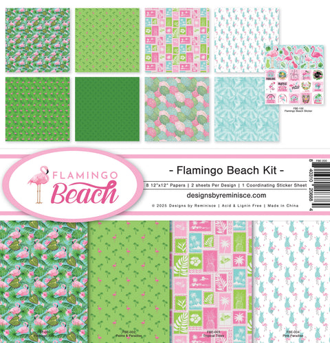 Reminisce - 12"x 12" Flamingo Beach Paper Pack