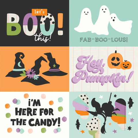 Simple Stories - 12"x 12" 4"x 6" Elements (Spooky Things) Double-Sided Paper
