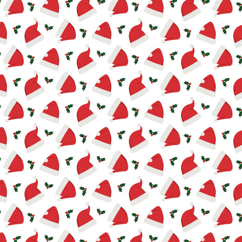 Echo Park 12"x 12" Santa Claus Hats (Christmas Express) Double-Sided Paper