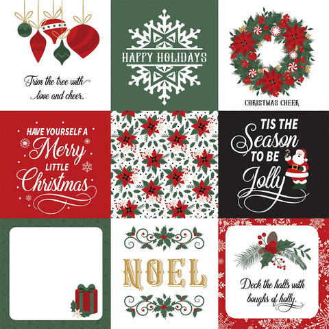 Echo Park 12"x 12" Multi Journaling Cards (Santa Claus) Double-Sided Paper