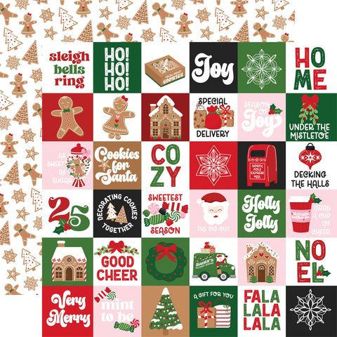 Echo Park - 12"x 12" 2"x"2" Journaling Cards (Santa's Christmas Delivery) Double-Sided Paper