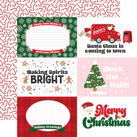 Echo Park - 12"x 12" Journaling Cards (Santa Delivery) Double-Sided Paper