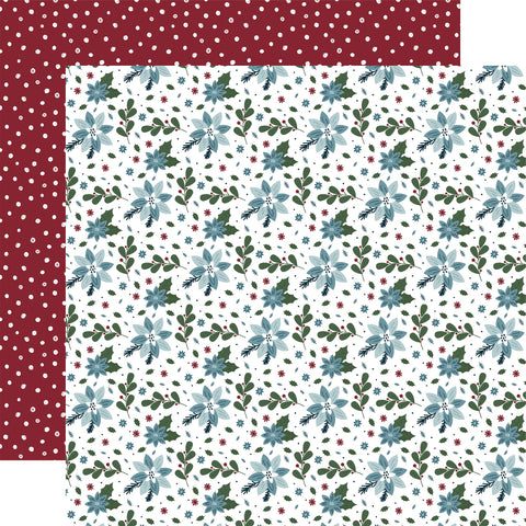 Echo Park 12'x 12" Stay Frosty Floral (Winter Fun) Double-Sided Paper