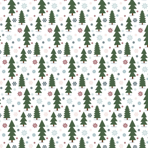 Echo Park 12'x 12" Snowy Forest Trees (Winter Fun) Double-Sided Paper