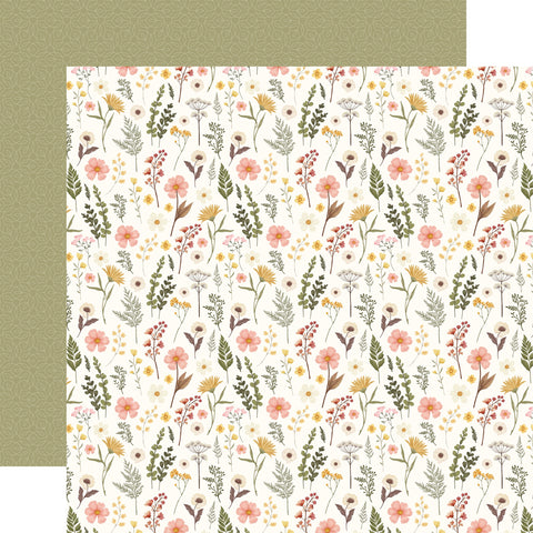 Carta Bella - 12'x 12" Be Bold Stems (Pressed Floral) Double-Sided Paper
