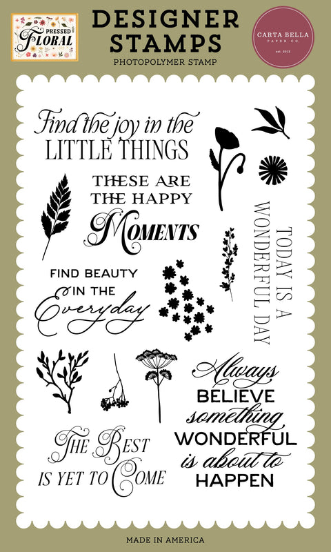 Carta Bella - Everday Beauty (Pressed Floral Collection) Stamp Set