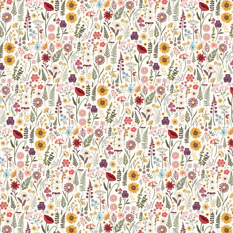 Carta Bella - 12'x 12" 4x4 Journaling Cards (Pressed Floral) Double-Sided Paper