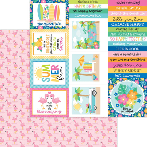 Doodlebug - 12"x 12" Flamazing Flock (Summer Fun) Double-Sided Paper