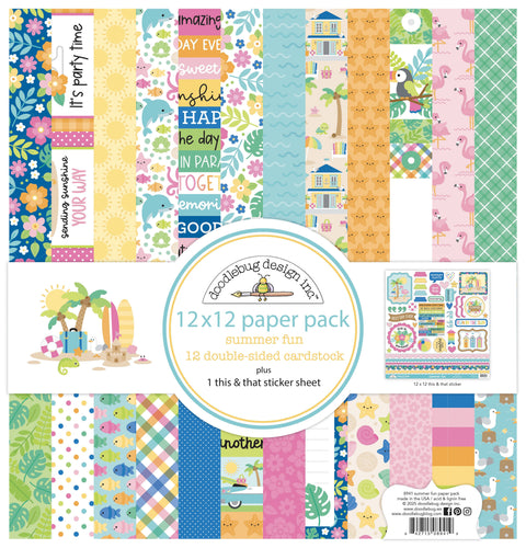Doodlebug - 12"x 12" Summer Fun Paper Pack