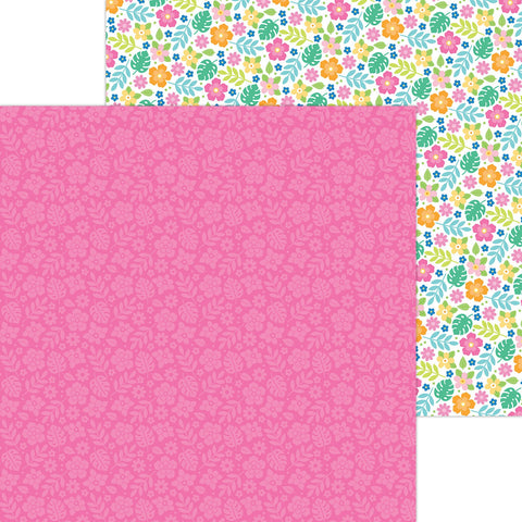 Doodlebug - 12"x 12" Pink Paradise (Summer Fun) Double-Sided Paper