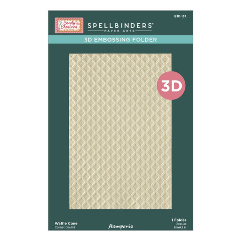 Spellbinders - Waffle Cone 3D Embossing Folder (Candy Christmas Collection)