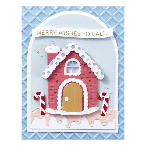 Spellbinders - Waffle Cone 3D Embossing Folder (Candy Christmas Collection)