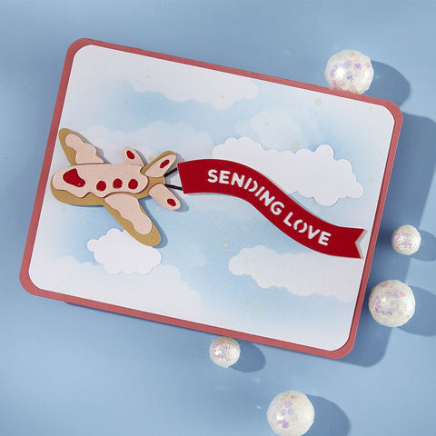Spellbinders - Gingerbread Plane & Banners (Candy Christmas Collection) Dies