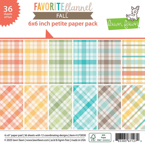 Lawn Fawn - 6"x 6"Favorite Flannel Fall Paper Pad