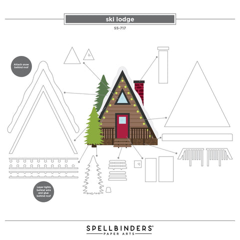 Spellbinders - Ski Lodge (Ski-Son's Greetings Collection) Dies