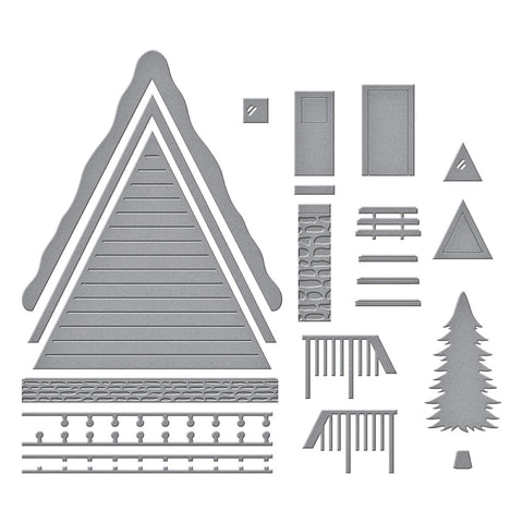 Spellbinders - Ski Lodge (Ski-Son's Greetings Collection) Dies