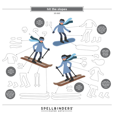 Spellbinders - Hit the Slopes (Ski-Son's Greetings Collection) Dies