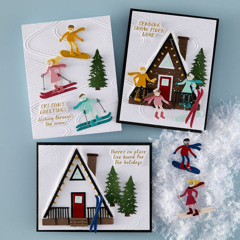 Spellbinders - Ski Lodge (Ski-Son's Greetings Collection) Dies