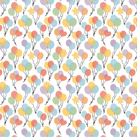 Echo Park - 12"x 12" Party Balloons (Party Animal) Double-Sided Paper