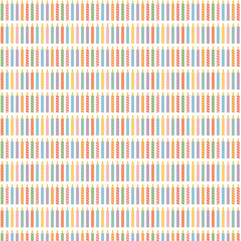 Echo Park - 12"x 12" Cake Candles (Party Animal) Double-Sided Paper