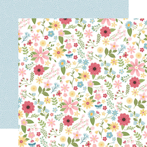 Echo Park - 12"x 12" Full Bloom Floral (In Full Bloom) Double-Sided Paper
