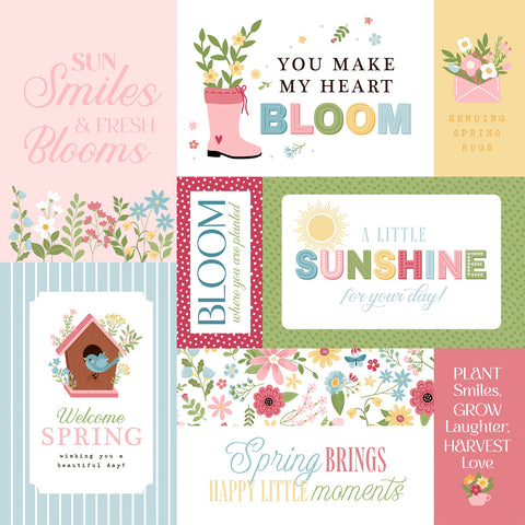 Echo Park - 12"x 12" Multi Journaling Cards (In Full Bloom) Double-Sided Paper
