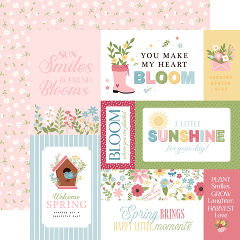 Echo Park - 12"x 12" Multi Journaling Cards (In Full Bloom) Double-Sided Paper