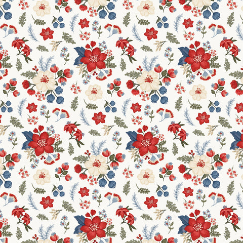 Carta Bella - 12'x 12" Patriotic Floral (Americana Summer) Double-Sided Paper